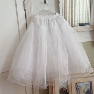 Chic White Tulle 4 Layers For Under Formal Wear